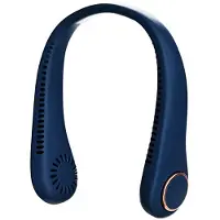 Meoiruery Dreistufiger, blattloser Nacken-Hängeventilator, Sport-Nacken-Hängeventilator, Sommerküchen-Nacken-Hängeventilator