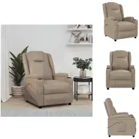 vidaXL Massagesessel Cappuccino-Braun Kunstleder - Massagesessel