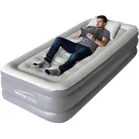 Aerorest Supreme Plush XL – Luftmatratze für eine Person – 210 cm – Mit elektrischer Pumpe