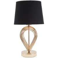 Mauro Ferretti Tischleuchte Maxt E27 Ø 24x44 cm gold schwarz