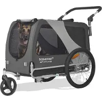 Famanu Hundeanhänger & Jogger XL für große Hunde bis 45 kg - 2-in-1 Hundeanhänger & Buggy
