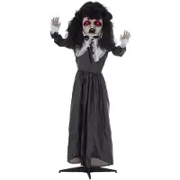 HOMCOM Halloween Dekoration-65L x 15B x 160H cm-Schwarz | Gr.: onesize