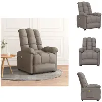 vidaXL Massagesessel Taupe Stoff - Massagesessel