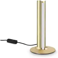 Ideal Lux Tischlampe Dorica, dimmbar, messing / gold, für Wohn- / Esszimmer, Aluminium, Modern, Tischlampe