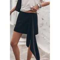 Mikuta The Dark Cascade Skirt Black Größe: S | Miniröcke Outlet | Damen | Schwarz