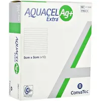 ConvaTec Aquacel AG+ Extra hidrofiber zavoj za rane 5 x 5 cm 10 komada
