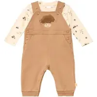 BORNINO HOME Country Love 2-tlg. Set Latzhose mit Shirt, braun | natur, 50