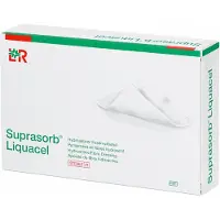 Lohmann & Rauscher Suprasorb Liquacel hidroaktivni vlaknasti zavoj 10 x 10 cm 10 komada