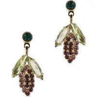 Otazu Purple Blossom Flower Earrings - Small Purple, Green Größe: OS | Ohrringe Outlet | Damen | Grün