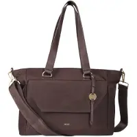 Mosz Denise Laptop Shopper - 15.6" Laptopfach - abnehmbarer Schulterriemen - dark brown