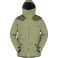 Norrøna - Veste imperméable et coupe-vent - Tamok Dri3 Jacket M Olive Night Deep Lichen Green für Herren aus Nylon - Größe L - Khaki