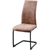 HTI Schwingstuhl Kufengestell hohe Rückenlehne 99x42x56 cm (HxBxT) Sitzhöhe 47,5 cm bis 120 kg