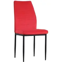 HTI Stuhl Madison Samt Rot, H 96 cm, B 43,5 cm, T 57 cm, Sitzhöhe 49 cm