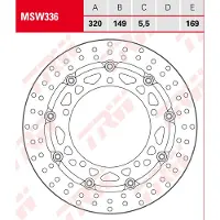 TRW Bremsscheibe mit ABE VORNE MSW336 D: 320, schwimm.
