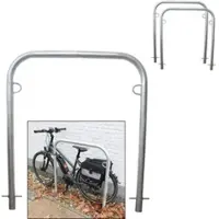 Baumarktplus 2 x Fahrradanlehnbügel 115 x 99 cm Stahl feuerverzinkt Ø 49 mm Einbetonieren ...
