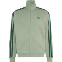 Adidas Trainingsanzug SPORTSWEAR "3-STREIFEN FLEECE", Herren, Gr. M, grün (silber grün, collegiate grün), Obermaterial: 70% Baumwolle, 30% Polyester, Sportanzüge Trainingsanzug