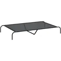 vidaXL Hundebett Erhöht Schwarz 150x90x20 cm Textilene und Stahl