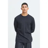 Blend Langarmshirt "BHKONSTANTIN L/S WASH O-NECK" Baumwolle, regular fit