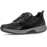 Gabor ROLLINGSOFT Damenschuhe - bequeme Schnür- Halbschuhe schwarz