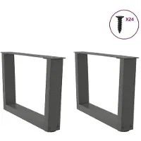 vidaXL Couchtischbeine V-Form 2 Stück Anthrazit 60x(30-31,3) cm Stahl