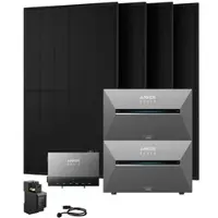 Anker SOLIX Balkonkraftwerk 8 x 500 Wp Mit Zwei Solarbank 3 E2700 Pro, Power Dock und Smart Meter