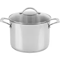 Scanpan - STS Suppentopf mit Deckel - Induktion - 24 cm/7,2 L - Edelstahl