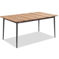 Natur24 Gartentisch Lunax 260x95x76 Tischplatte Teakholz Gestell Aluminium Anthrazit