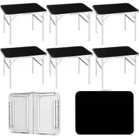 Famanu Klapptisch Verstellbar - Tragbare Camping- und Picknicktafel - Aluminium und MDF - 55 cm x 25,5/58,5 cm x 75 cm