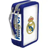 Real Madrid Federmäppchen 3 Etagen mit Inhalt