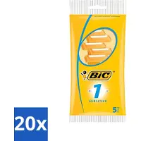 BIC – Rasierklingen – Sensitive – Einzelklinge – Einwegklingen – 5 Rasierklingen - Vorteilspack - 20 Stücke