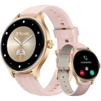 Fitpolo Smartwatch Damen Rund, 1.57" Smart Watch mit Telefonfunktion/Whatsapp, Fitness Tracker mit Herzfrequenz/Schlafmonitor, Fitnessuhr Damen 120+ Sportmodi 3ATM Wasserdicht, Uhr für Samsung/Android/iOS