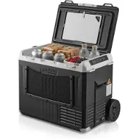 TZS First Austria - Kompressor-Kühlbox 40L - DC 12/24 V betreibbar - bis -20 °C - Eco & Max Modus - App-Steuerung & Trolleyfunktion