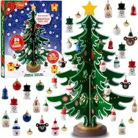 Famanu Adventskalender 2024 – 24 Tage Countdown mit Weihnachtsbaum und 24 Ornamenten