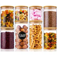 Markenlos Vorratsbehälter Set 8-teilig - luftdicht, ideal für Müsli, Cornflakes und Spaghetti