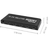 Qoltec Aktiver Splitter 4 x HDMI 4K x 2K | 3,4 Gb/s | Hohe Stabilität