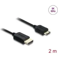DeLOCK Koaxiales High Speed HDMI Kabel HDMI Stecker zu Mini HDMI Stecker 8K 60 H