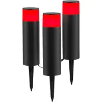 Brilliant Dody Außenspießleuchte 3er Set schwarz/weiß 8,5W IP44 outdoor