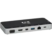 Eaton Tripp Lite Series USB C Docking Station Hub USB Dock Triple Display 4K HDMI VGA USB A/C Gbe - Dockingstation - USB-C - VGA, HDMI, Mini DP - 1GbE