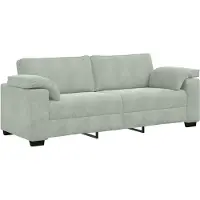 vidaXL 3-Sitzer-Sofa Hellgrau 220x77x82 cm Samt