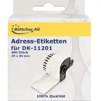Böttcher-AG Brother-Etiketten für Brother DK-11201, 400 Adress-Etiketten, (HxB) 29 x 90 mm