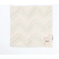 HOME DELUXE Getufteter Kissenbezug JARA Zickzack mit Kissenfüllung - Creme