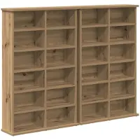 vidaXL CD Regal 2 Stk. Artisan-Eiche 60 x 17 x 92 cm Holzwerkstoff