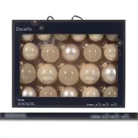 Décoris Weihnachtskugel glas d7 cm pearl ass 21st I Weihnachten (wit)
