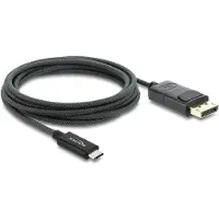 DeLOCK Koaxiales USB Type-C zu DisplayPort Kabel (DP Alt Mode) 4K 60 Hz mit Gefl