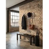 KADIMA DESIGN Wandgarderobe Metall Silber Modern 65x30x10 cm