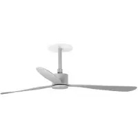 Faro LED-Deckenventilator Amelia Ball L, grau, DC, leise, 132 cm Ball, dimmbar, alu / grau / zink, für Wohn- / Esszimmer, Kunststoff, Modern
