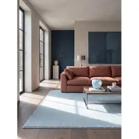 KADIMA DESIGN Teppich Hochflor Blau 160x220 cm - ALDAN