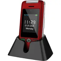 Artfone G6 Mobiltelefon – Rot, 2,4‑Zoll‑Display, große Tasten, Notruffunktion, Hörgeräte‑tauglich