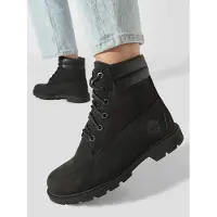 Timberland Schnürboots "LINDEN WOODS 6 INCH LACE UP WATERPROOF BOOT", Damen, Gr. 39,5, Leder, schwarz, Schuhe Schnürboots, Winterstiefel, Schnürstiefel, Winterschuhe, wasserdicht