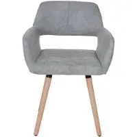Mendler Esszimmerstuhl MCW-A50 II, Stuhl Küchenstuhl, Retro 50er Jahre Design Textil, vintage betongrau
